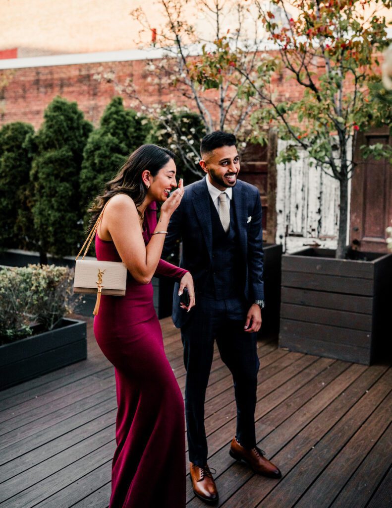 romantic rooftop proposal in Washington DC