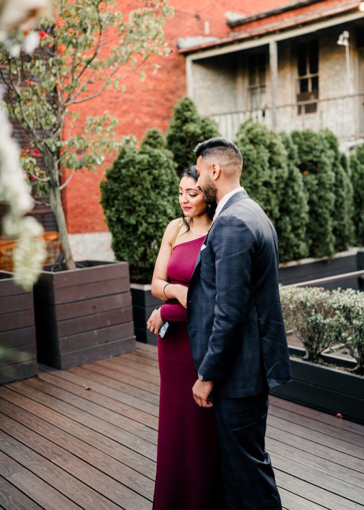 romantic rooftop proposal in Washington DC