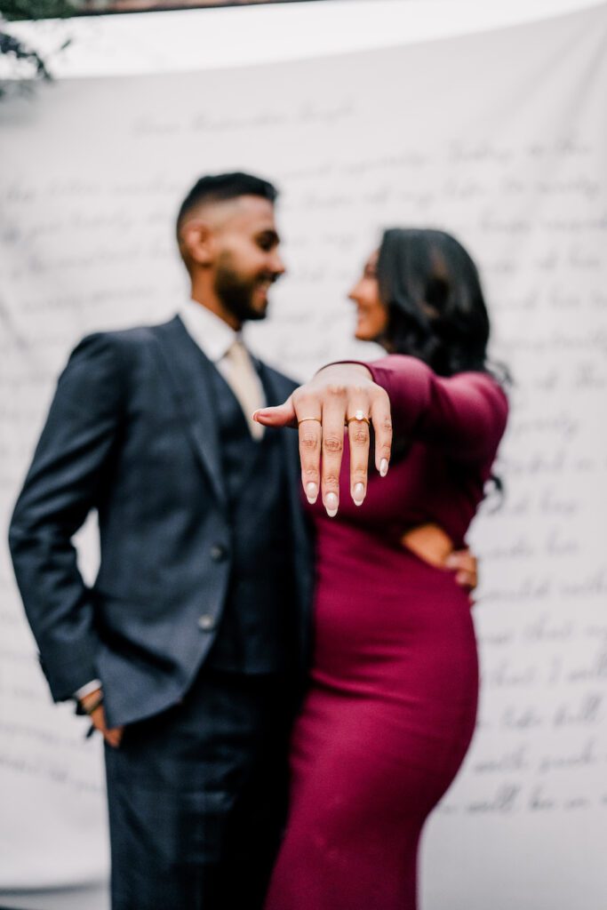 romantic rooftop proposal in Washington DC