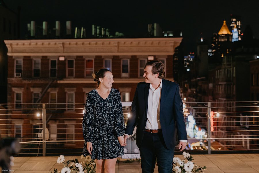 incredible lyft to forever proposal NYC rooftop