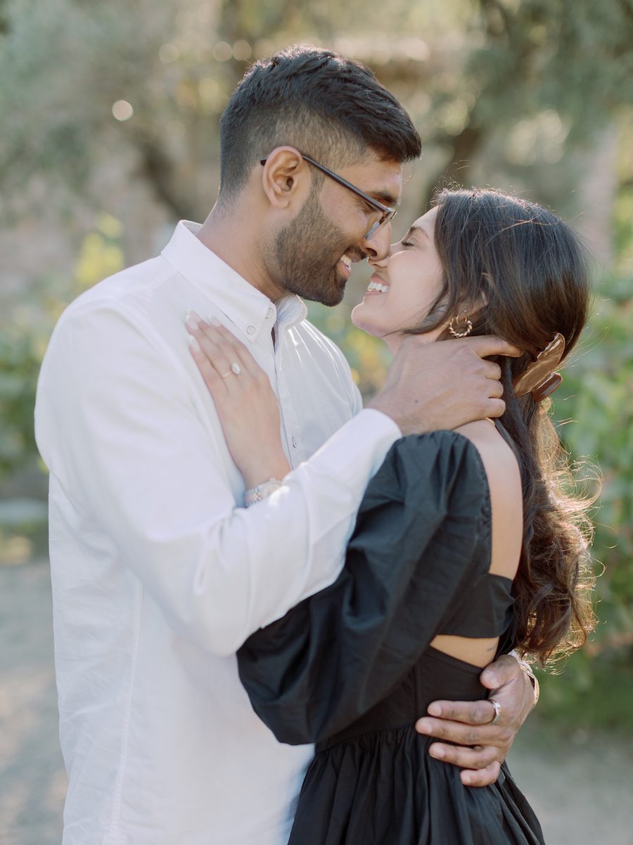 Fairytale Proposal in Napa with flowers and candles