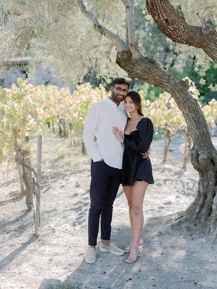 Fairytale Proposal in Napa with flowers and candles
