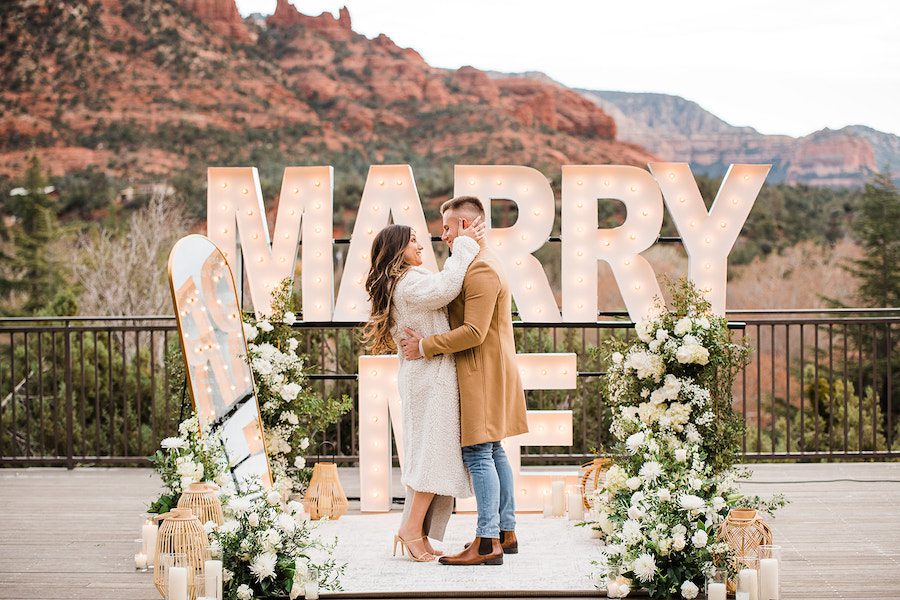 slow dancing private concert marry me letters sedona proposal