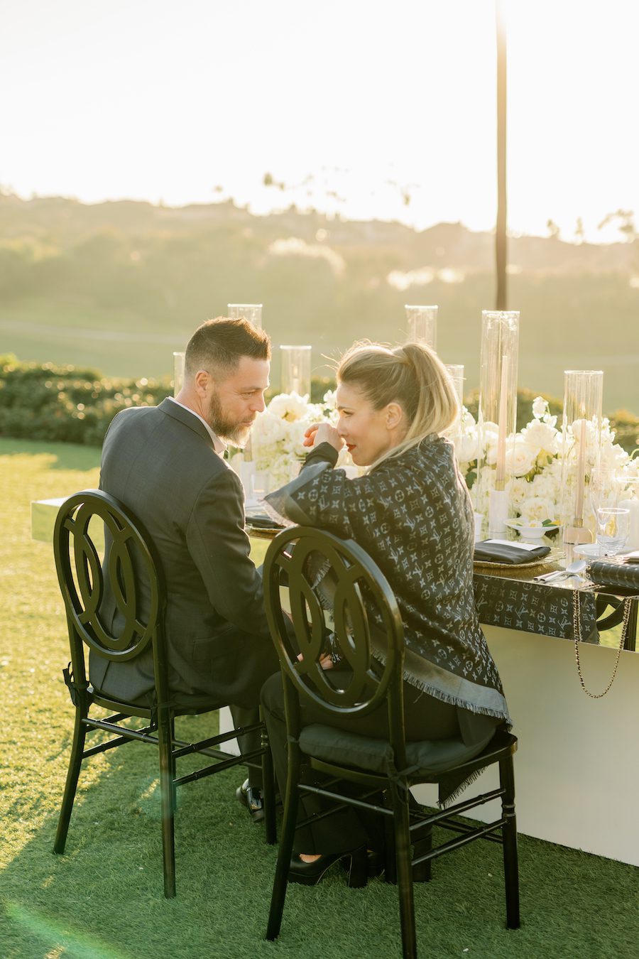 Tears shed as she takes in this breathtaking luxury 20 year anniversary and ocean view set up