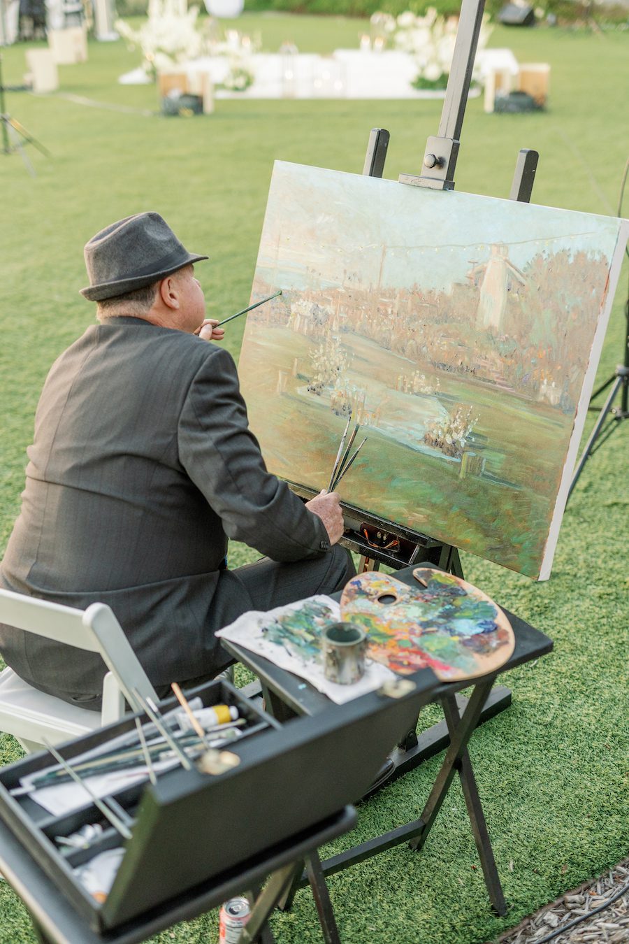 Live artist at this luxury 20 year anniversary and ocean view proposal in southern California
