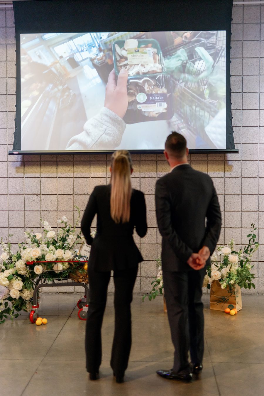 a projection station which honored her love for Whole Foods shopping