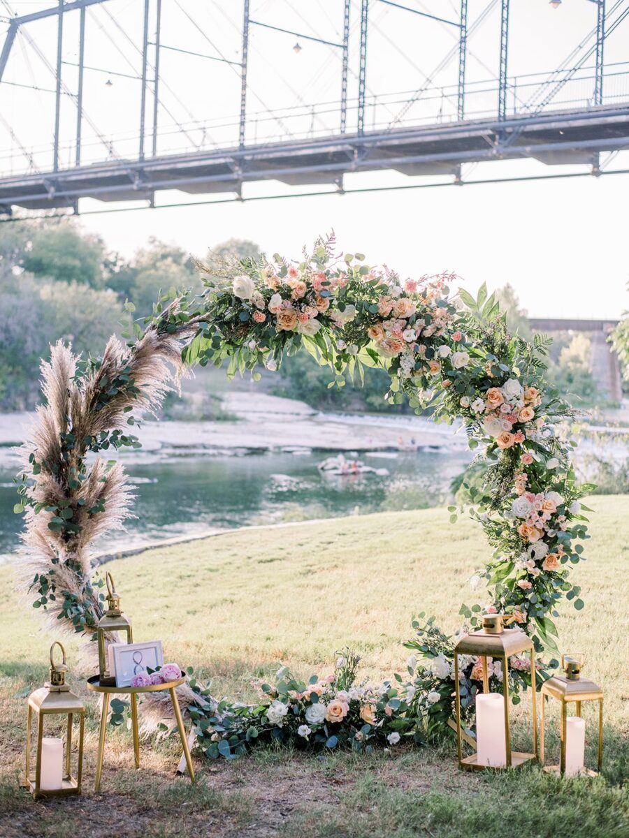 San Antonio proposal texas proposal riverside proposal infinity proposal circle arch proposal flower arch proposal pampas grass flower arch