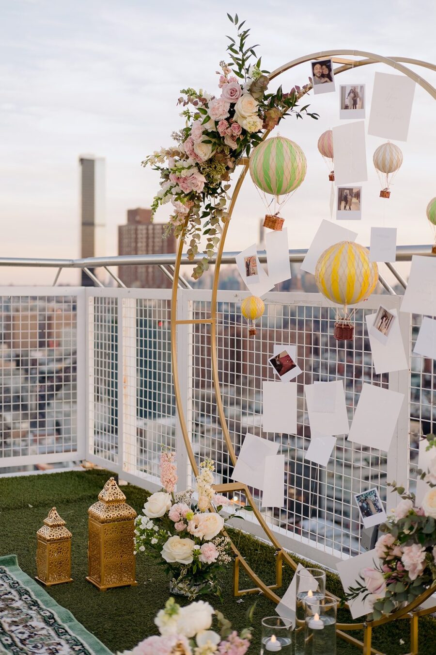 NYC proposal rooftop proposal Nomo Soho hot air balloon proposal custom proposal Moroccan Proposal Turkey Proposal Turkish Proposal Polaroid Proposal