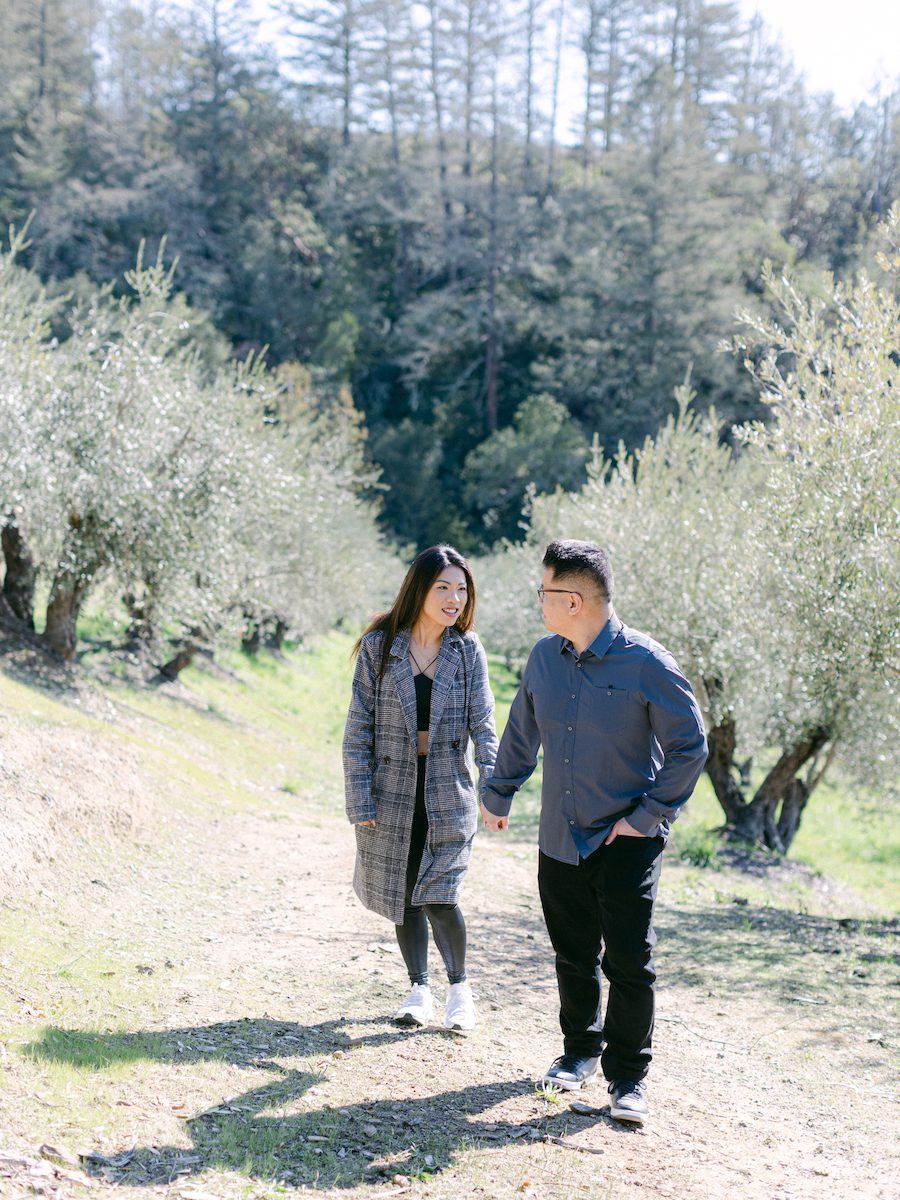 Intimate Napa Valley Wine Tasting Proposal in the vineyards