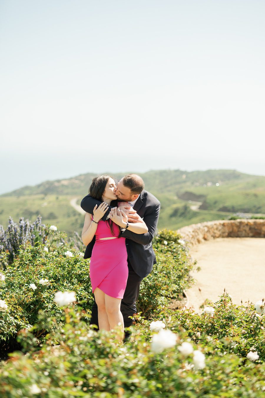 Hot air balloon inspired proposal in Malibu CA