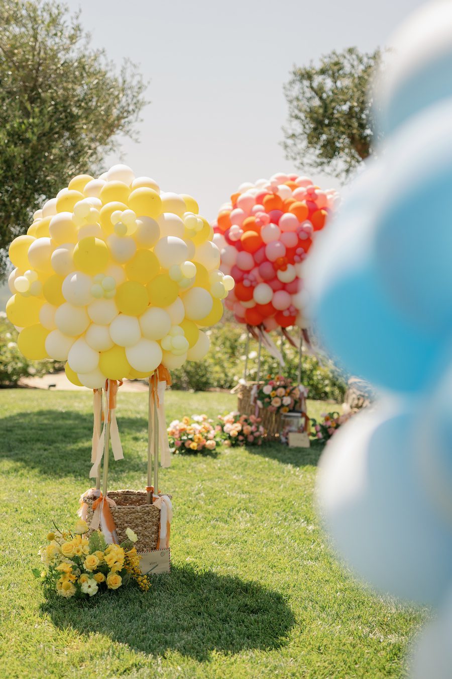 Details from this hot air balloon inspired proposal in Malibu CA