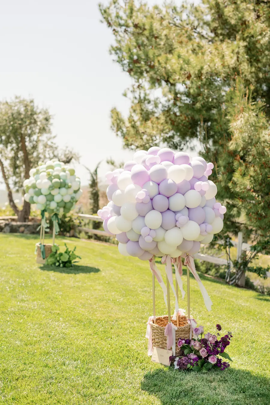 Details from this hot air balloon inspired proposal in Malibu CA