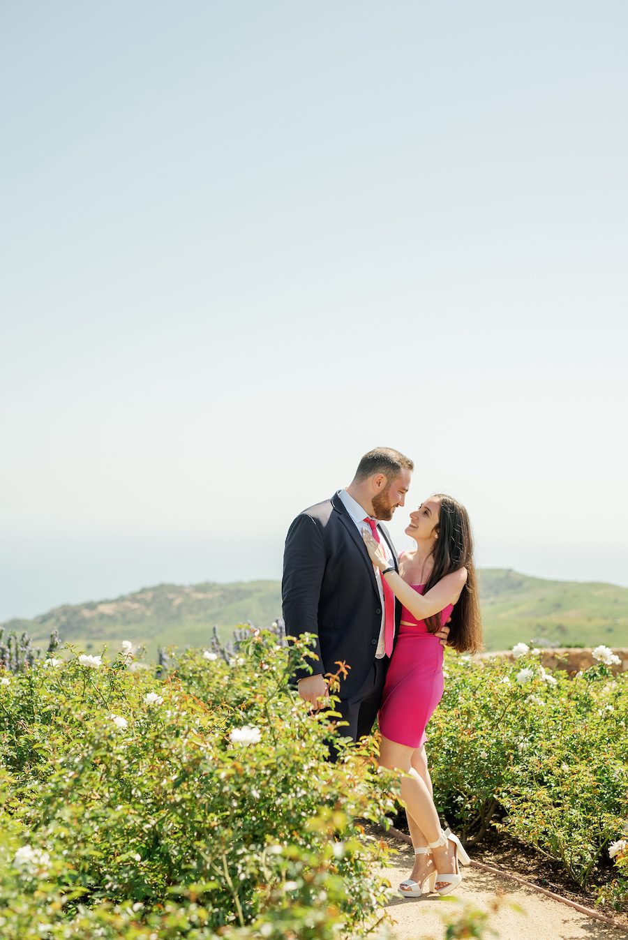 Hot air balloon inspired proposal in Malibu CA