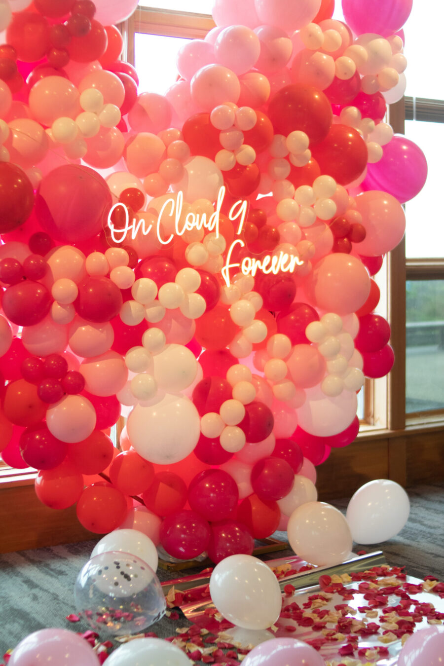 Balloon proposal pink balloon proposal neon sign proposal cloud proposal