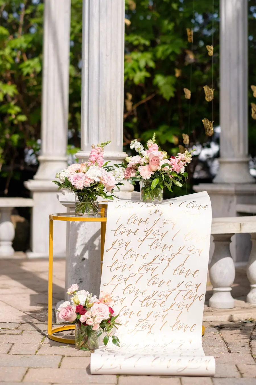Custom details at this Stunning gazebo proposal in New Jersey, Taylor Swift "Love Story" theme
