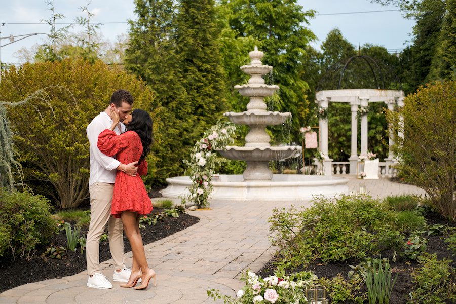 Stunning gazebo proposal in New Jersey, Taylor Swift "Love Story" theme