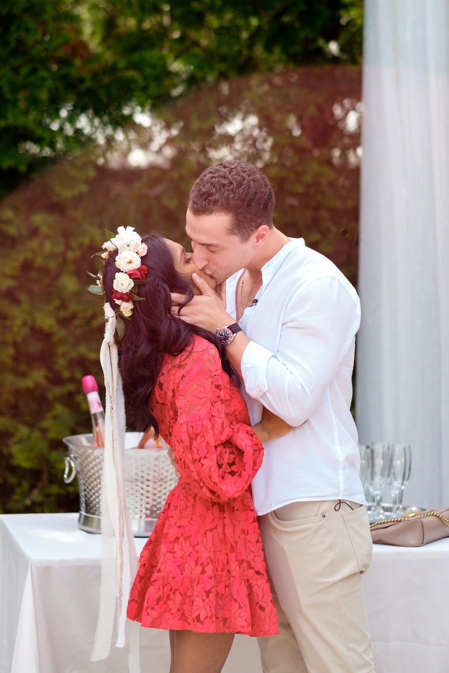 Stunning gazebo proposal in New Jersey, Taylor Swift "Love Story" theme. She said yes!