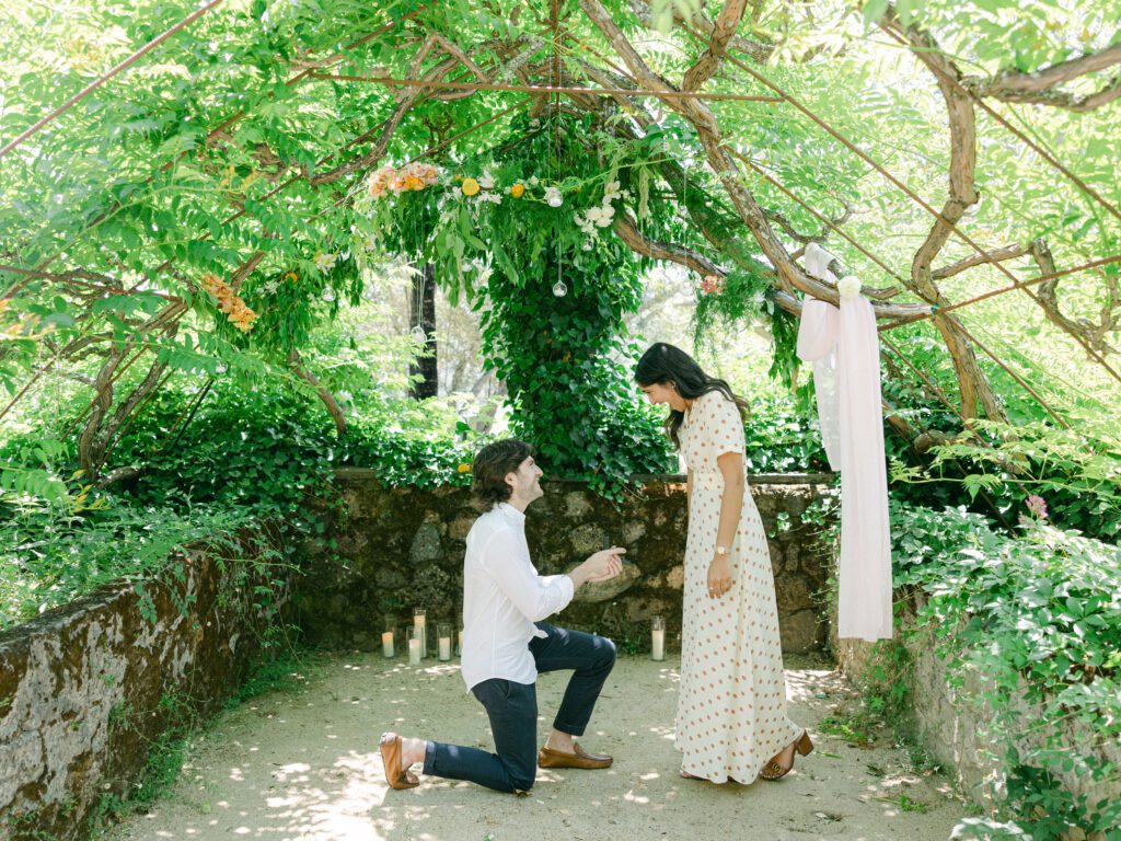 luxury proposal secret garden garden proposal winery proposal down on one knee