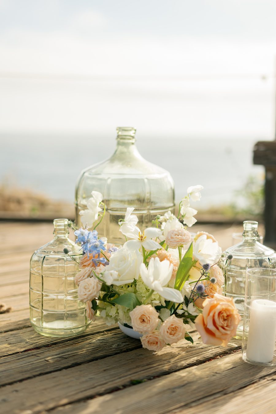 A Stunning Ocean View Picnic Proposal in OC California with flowers