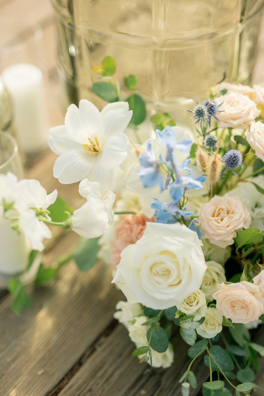 Floral details of a Stunning Ocean View Picnic Proposal in OC California