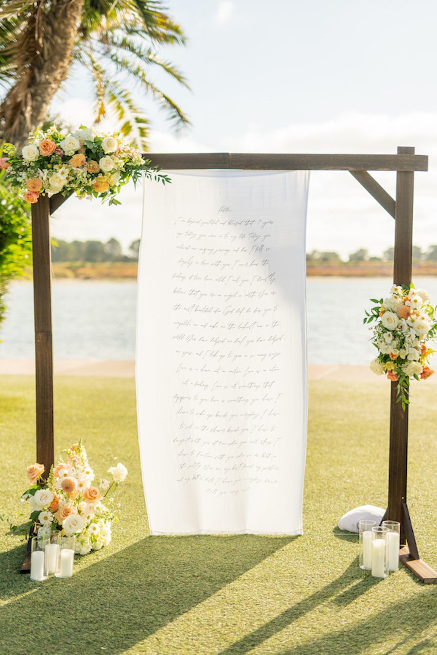 Mission Bay Resort, water front proposal. Romantic San Diego CA proposal details. Proposal speech tapestry. Forever station words of affirmation. Custom tapestry backdrop