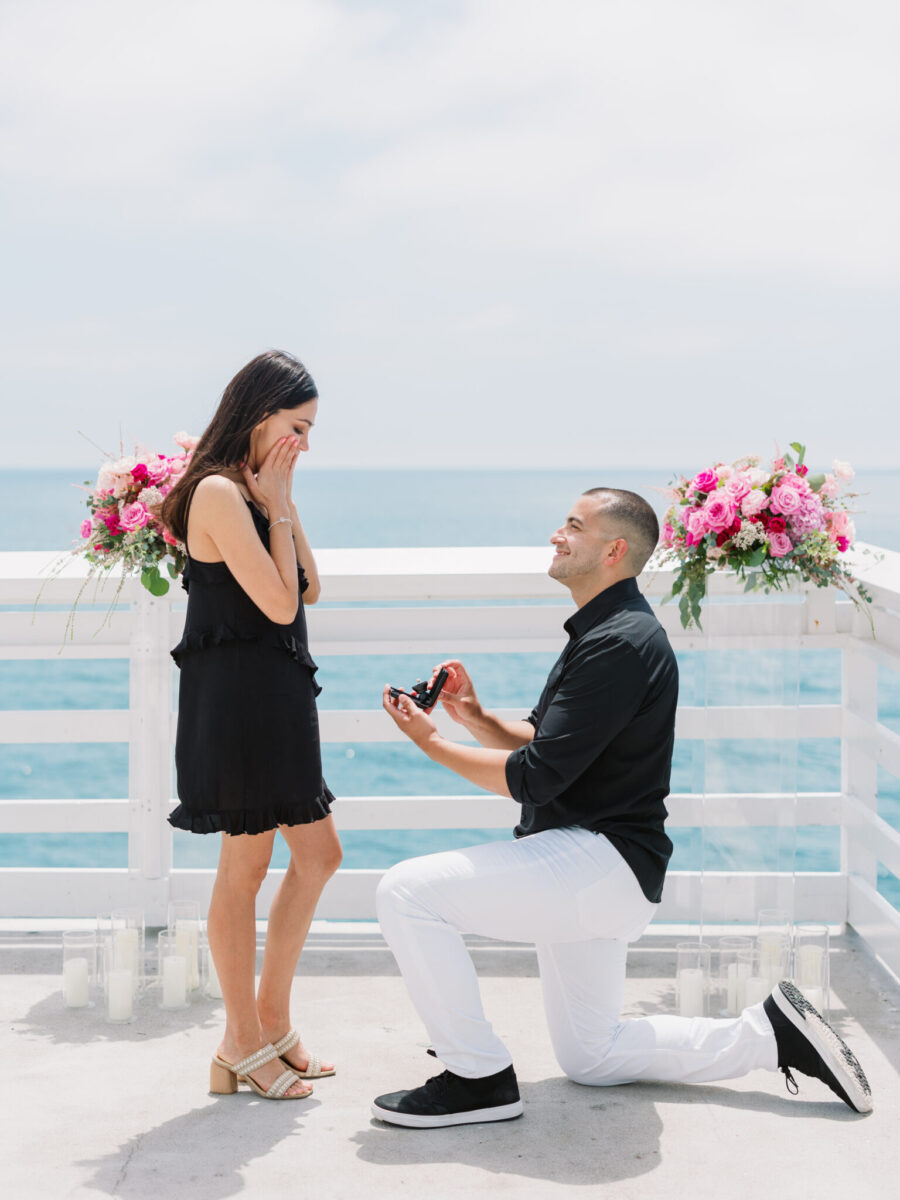 the yes girls luxury marriage proposal pink proposal down on one knee proposal planning malibu marriage proposal