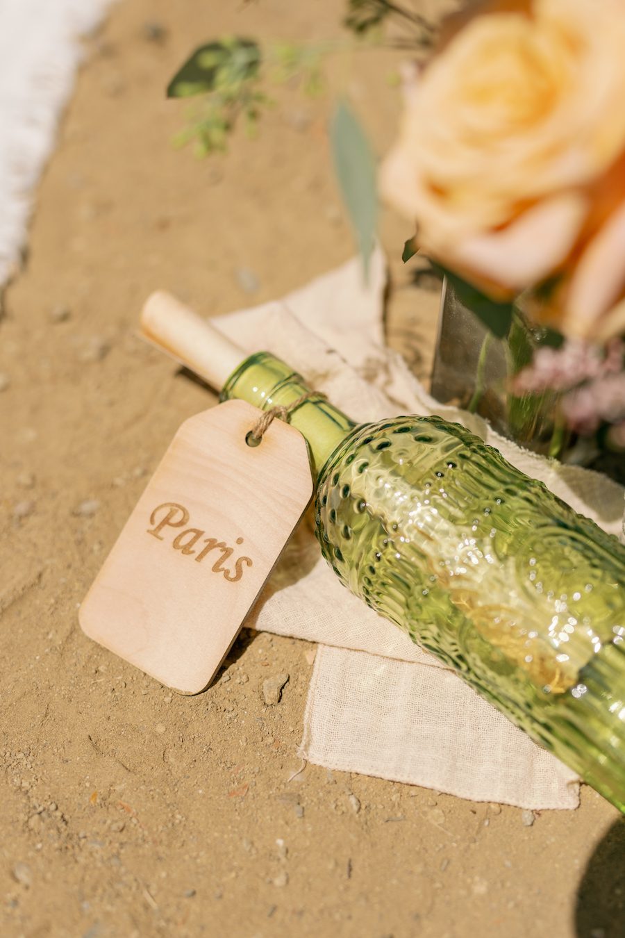 custom details from this private picnic proposal on Catalina Island