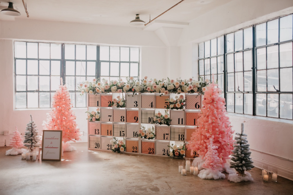 the yes girls christmas wedding christmas engagement christmas proposal winter inspired proposal life size advent calendar