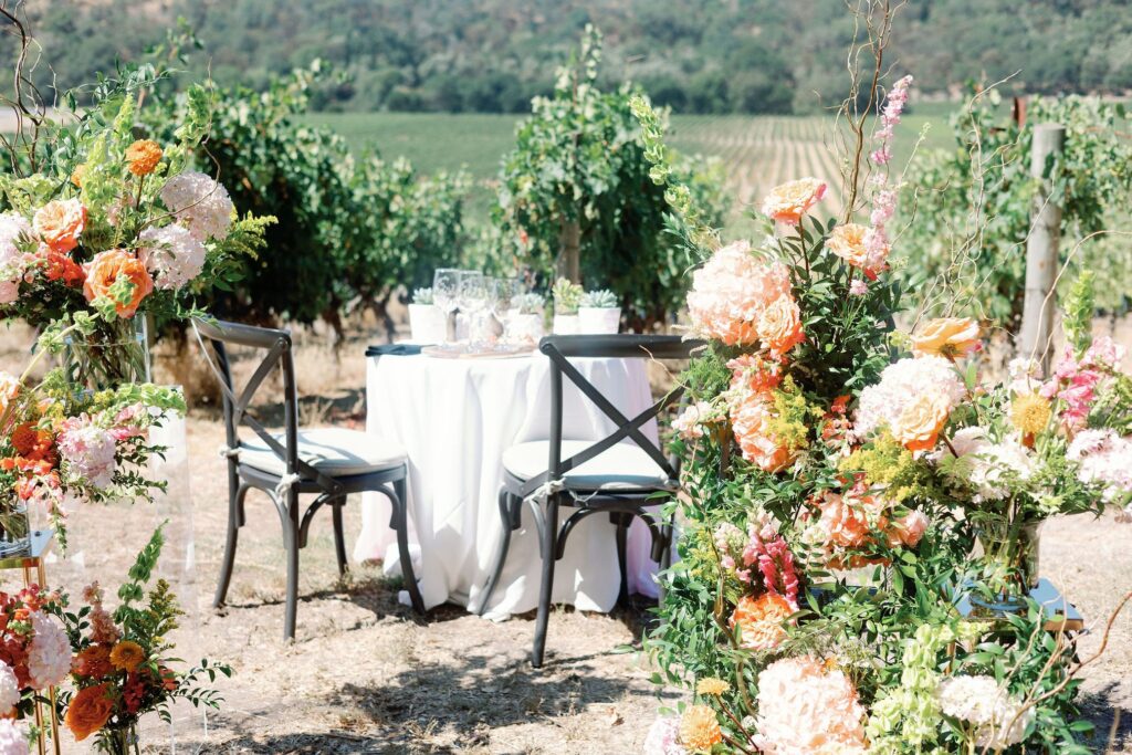 vineyard proposal
vineyard romantic dinner
garden wedding
garden proposal
the yes girls