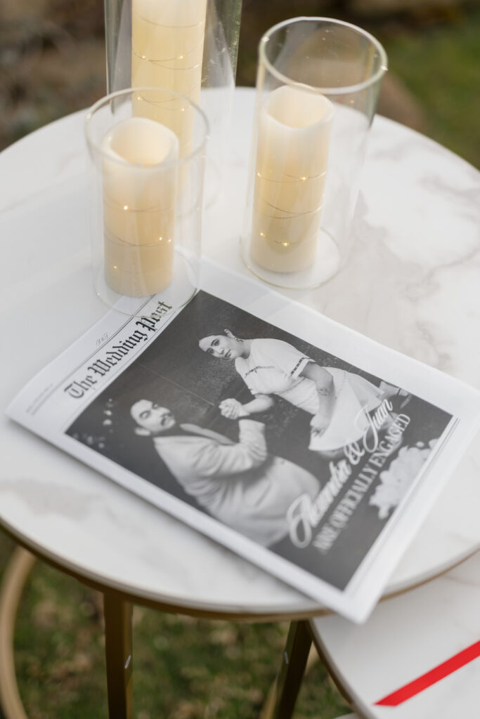 custom newspaper for engagement
