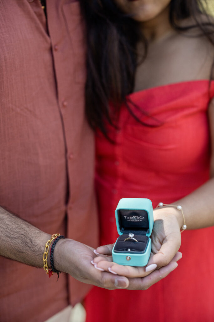 Tiffany ring at Napa Valley Proposal