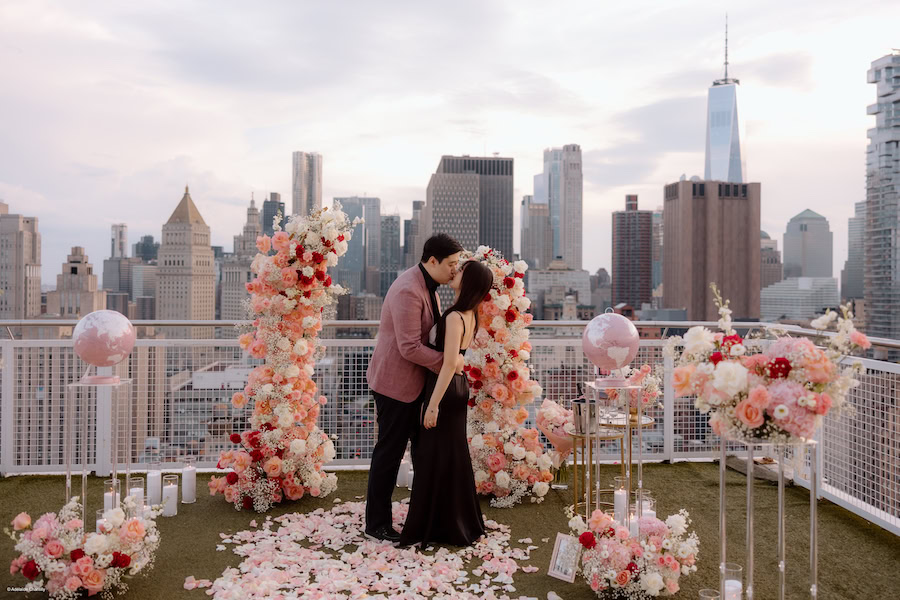 The best New York proposal on a rooftop