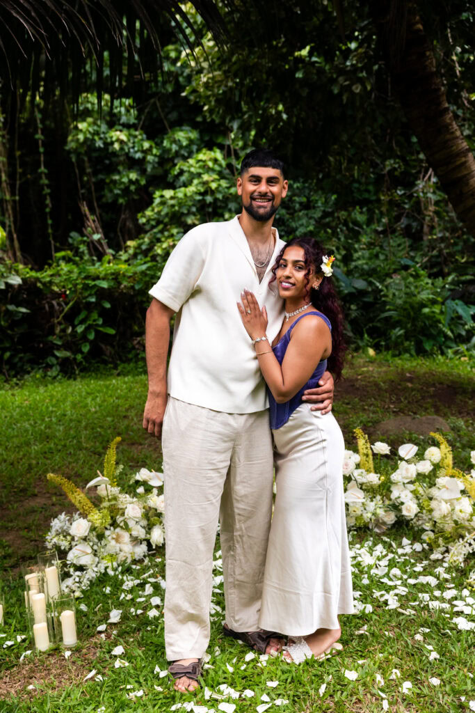 White Floral Engagement