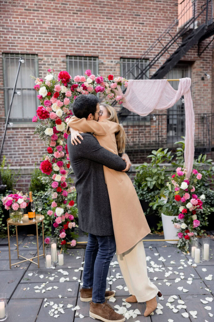 NYC Pink Floral Proposal