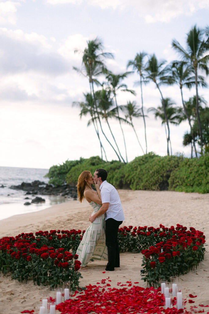 Red Rose Maui Engagement