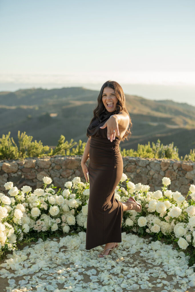 White Floral Malibu Proposal