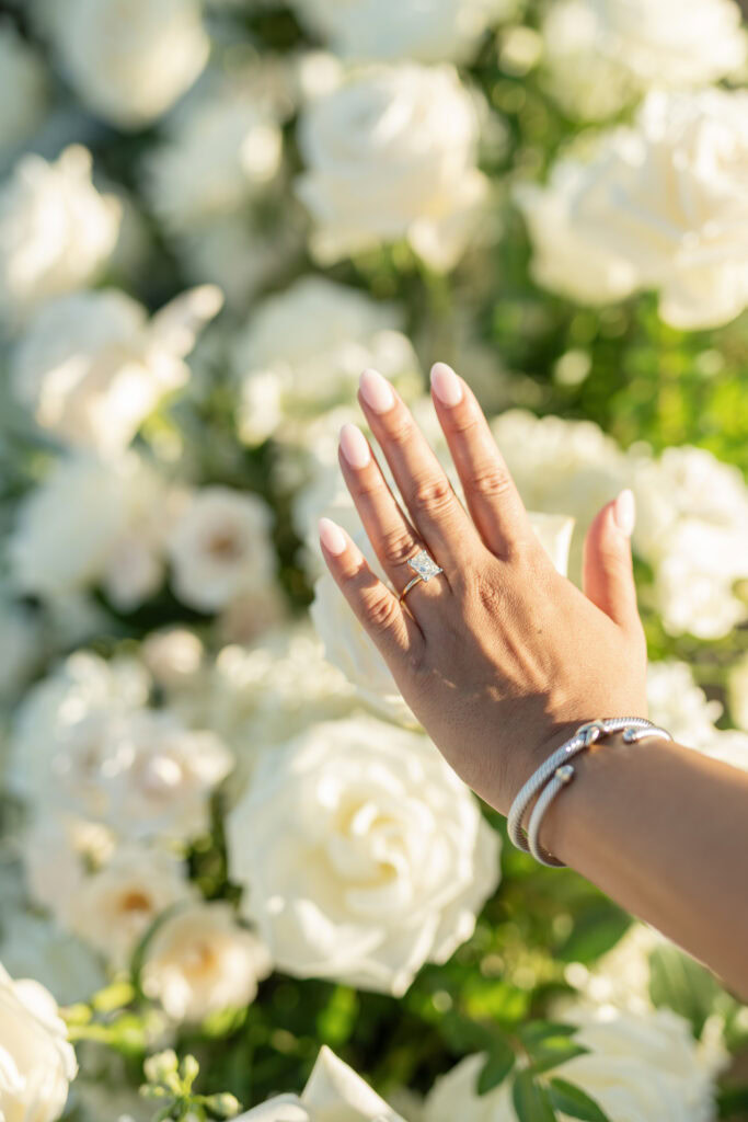 White Rose Ring Engagement