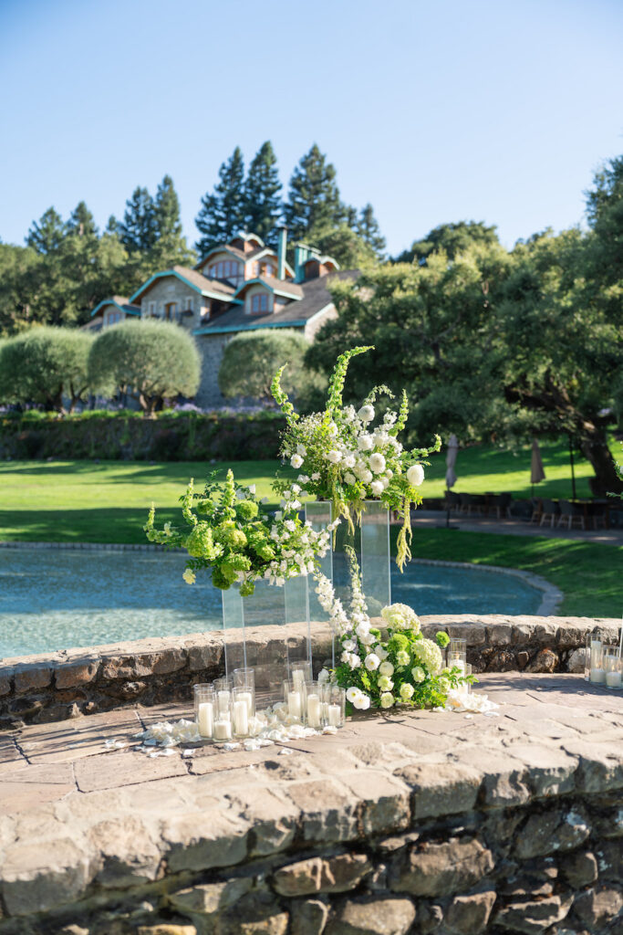 Luxury proposal at a Napa Valley winery overlooking manicured grounds planned by The Yes Girls