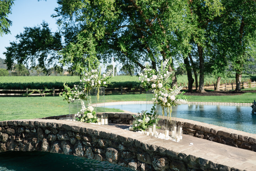 Romantic Napa Valley engagement at a winery bridge designed by The Yes Girls proposal planning team