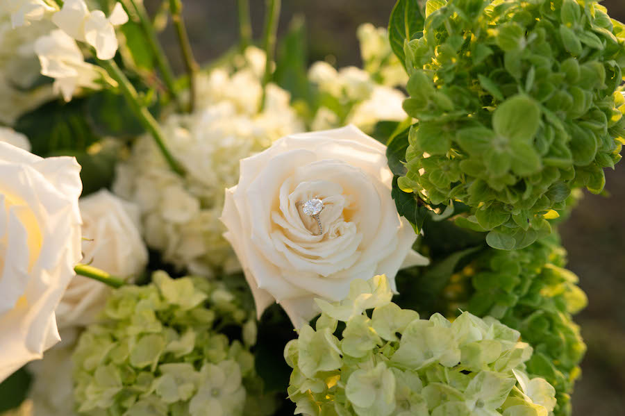 White and Green Floral Proposal