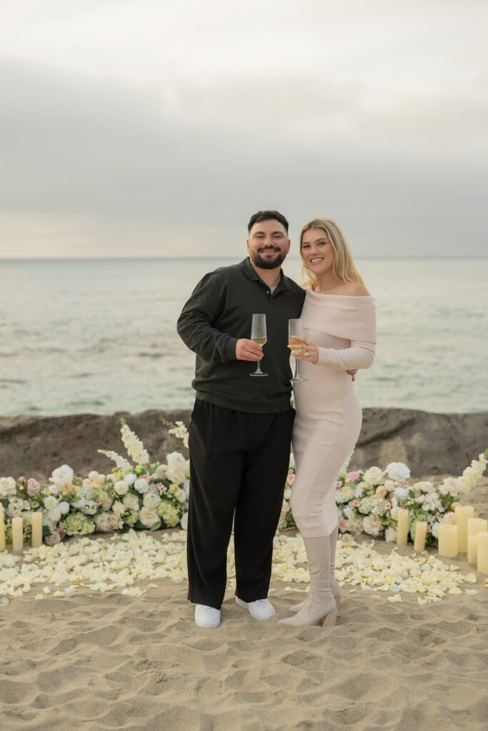 Pink and Green Floral Proposal